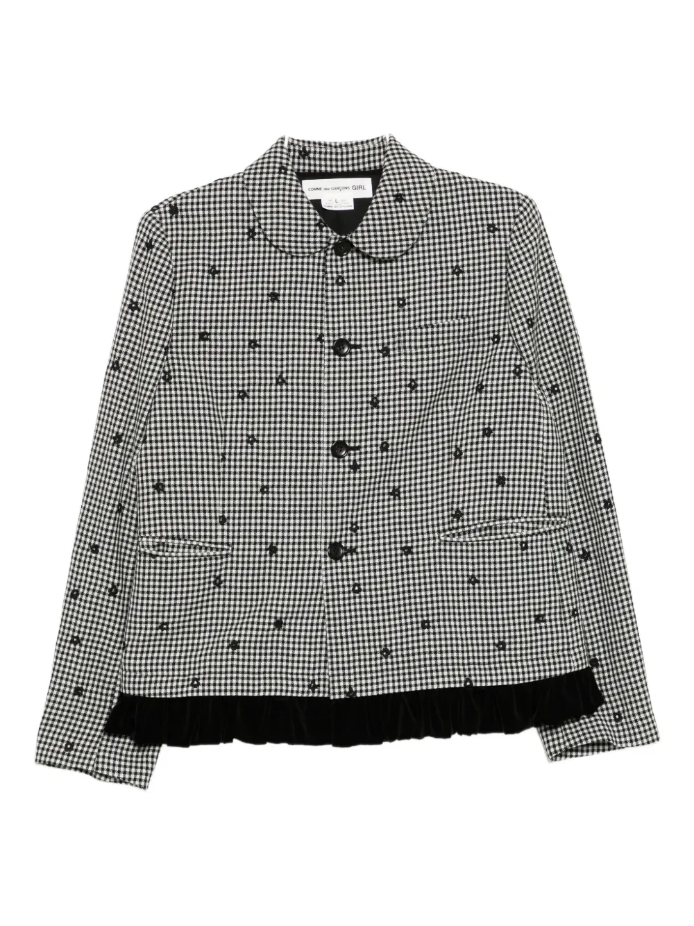 Comme Des Garcons Girl Checked Jacket In Gray
