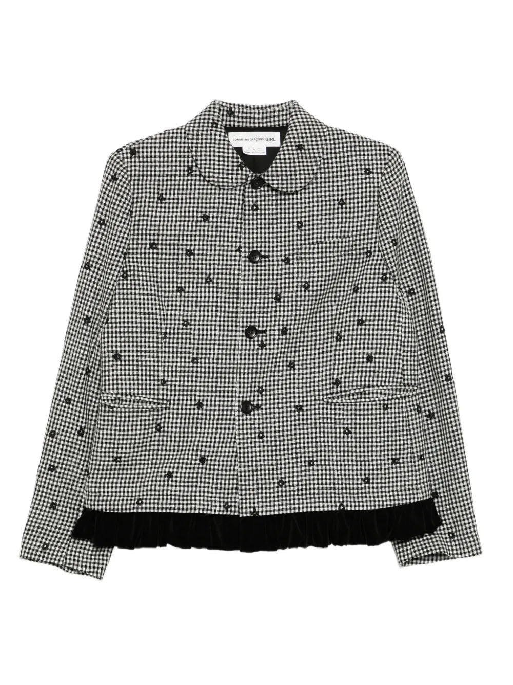 Comme Des Garçons Girl チェック ジャケット - ブラック Comme Des Garçons Girl チェック ジャケット - ブラック