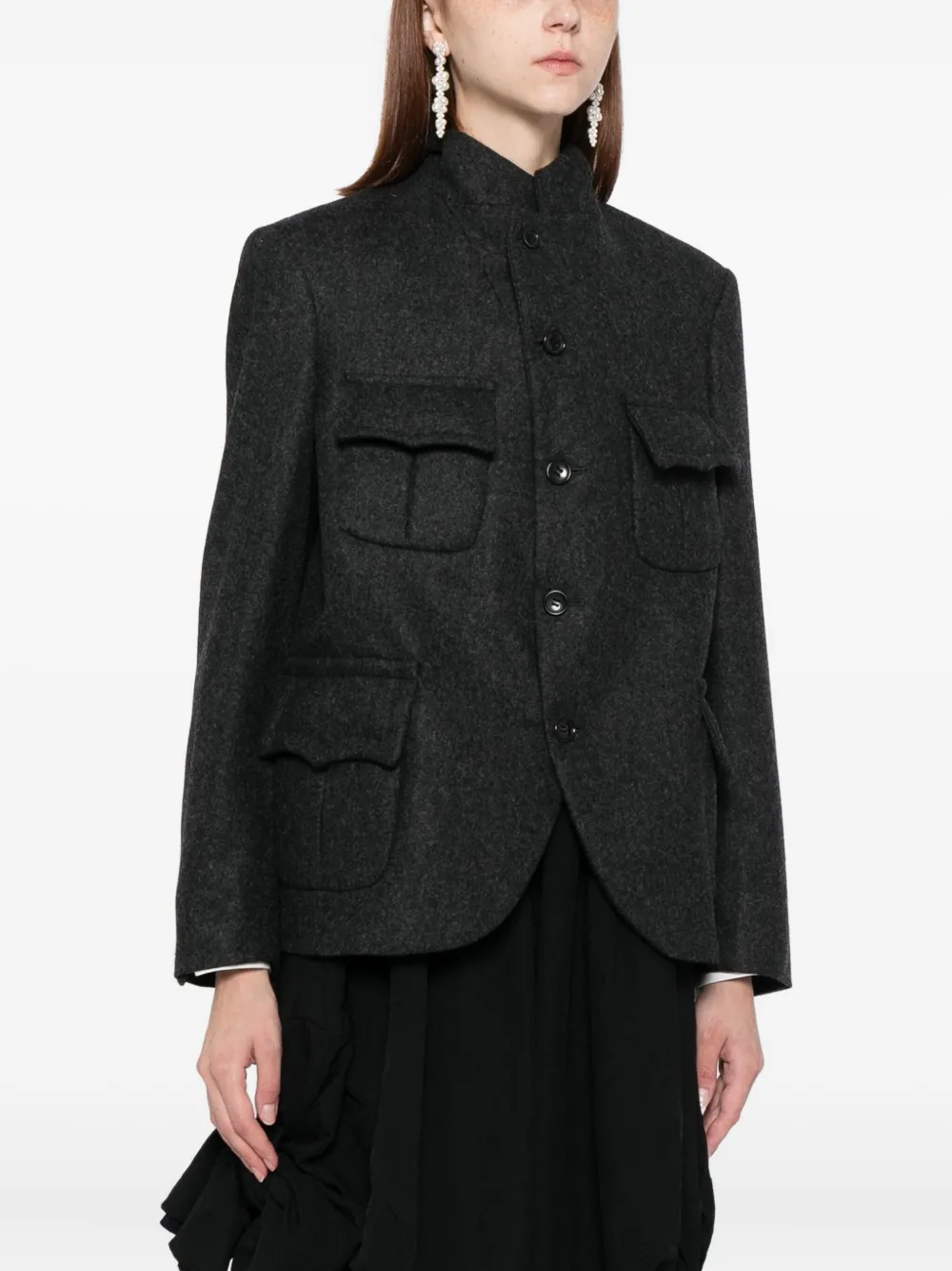 Comme Des Garçons Single-breasted Blazer In Black