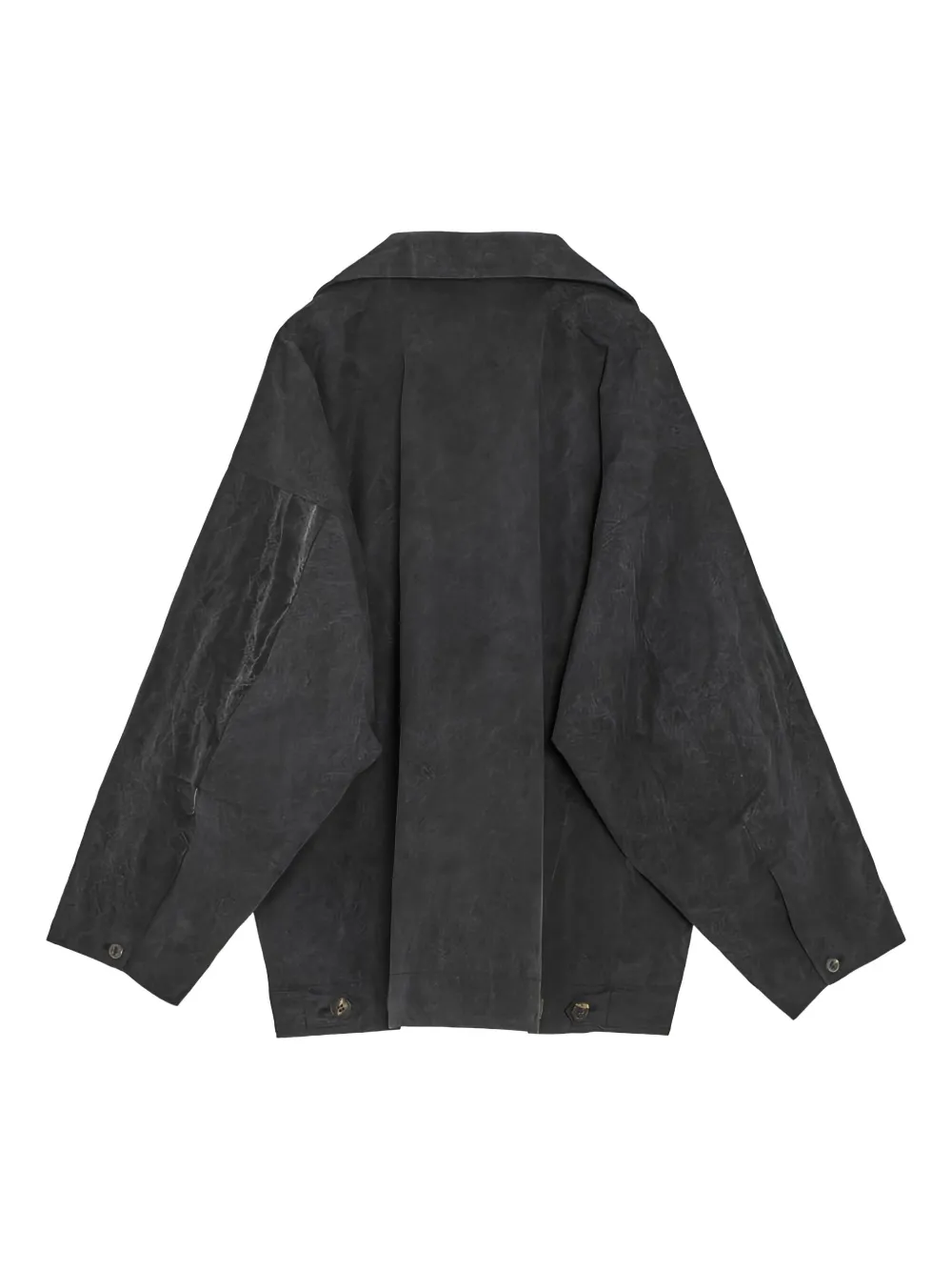 Jan-jan Van Essche Wrinkle Cotton Jacket In Black