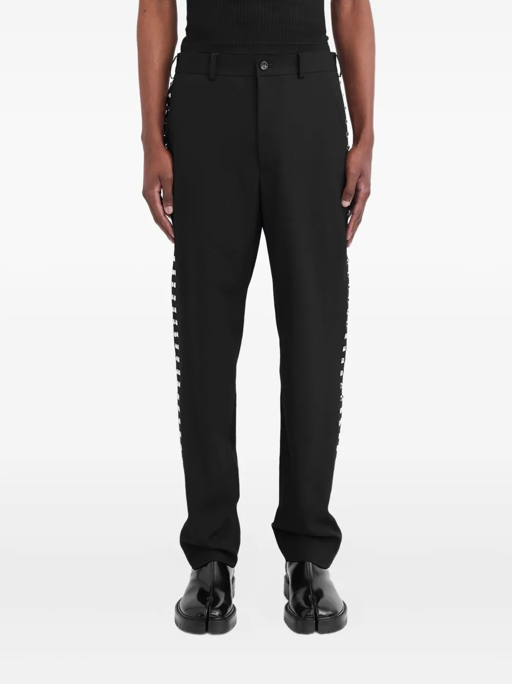 Black Comme Des Garçons studded trousers | Tapered Pants | Image 2