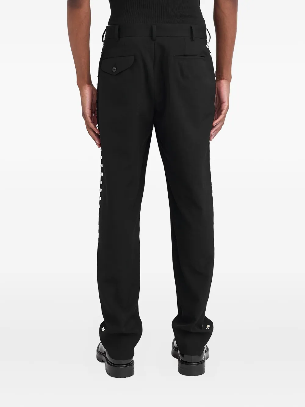 Black Comme Des Garçons Studded Trousers In Black