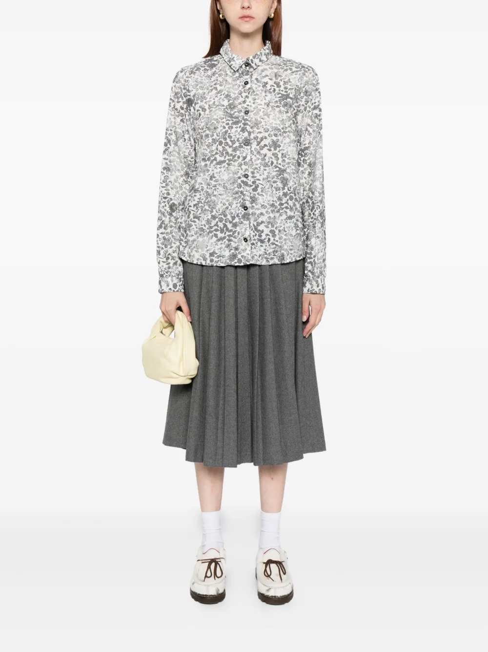 Bergfabel Shirt met bloemenprint - Wit