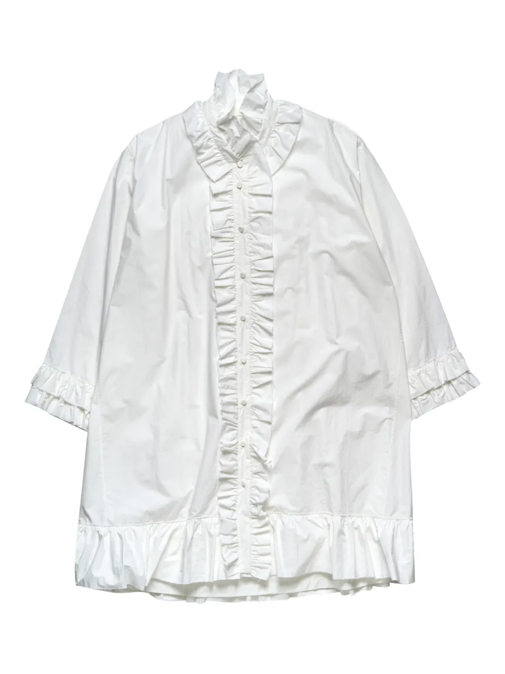 Egg ruffled-hem top | White | Image 1