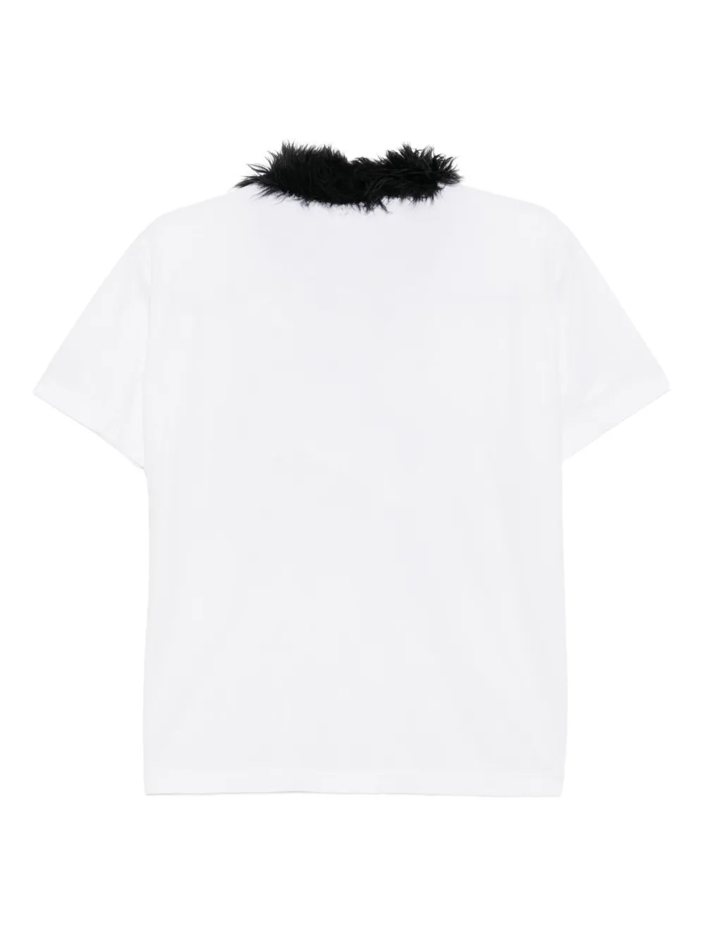 Doublet faux-fur collar zipped T-shirt | T-Shirts | Image 2