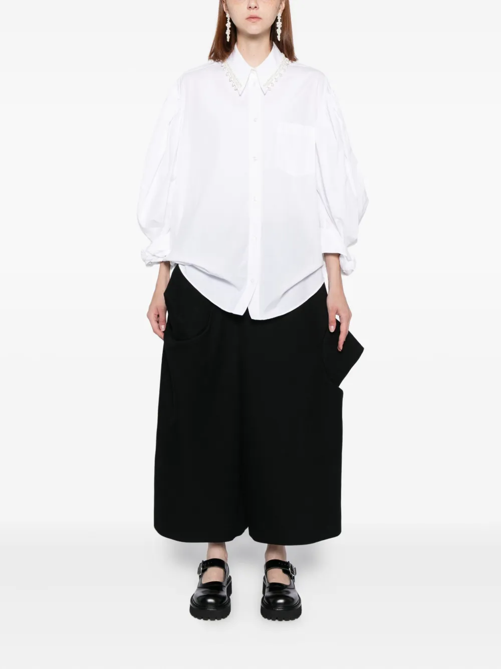 Comme Des Garçons Wool Trousers In Black