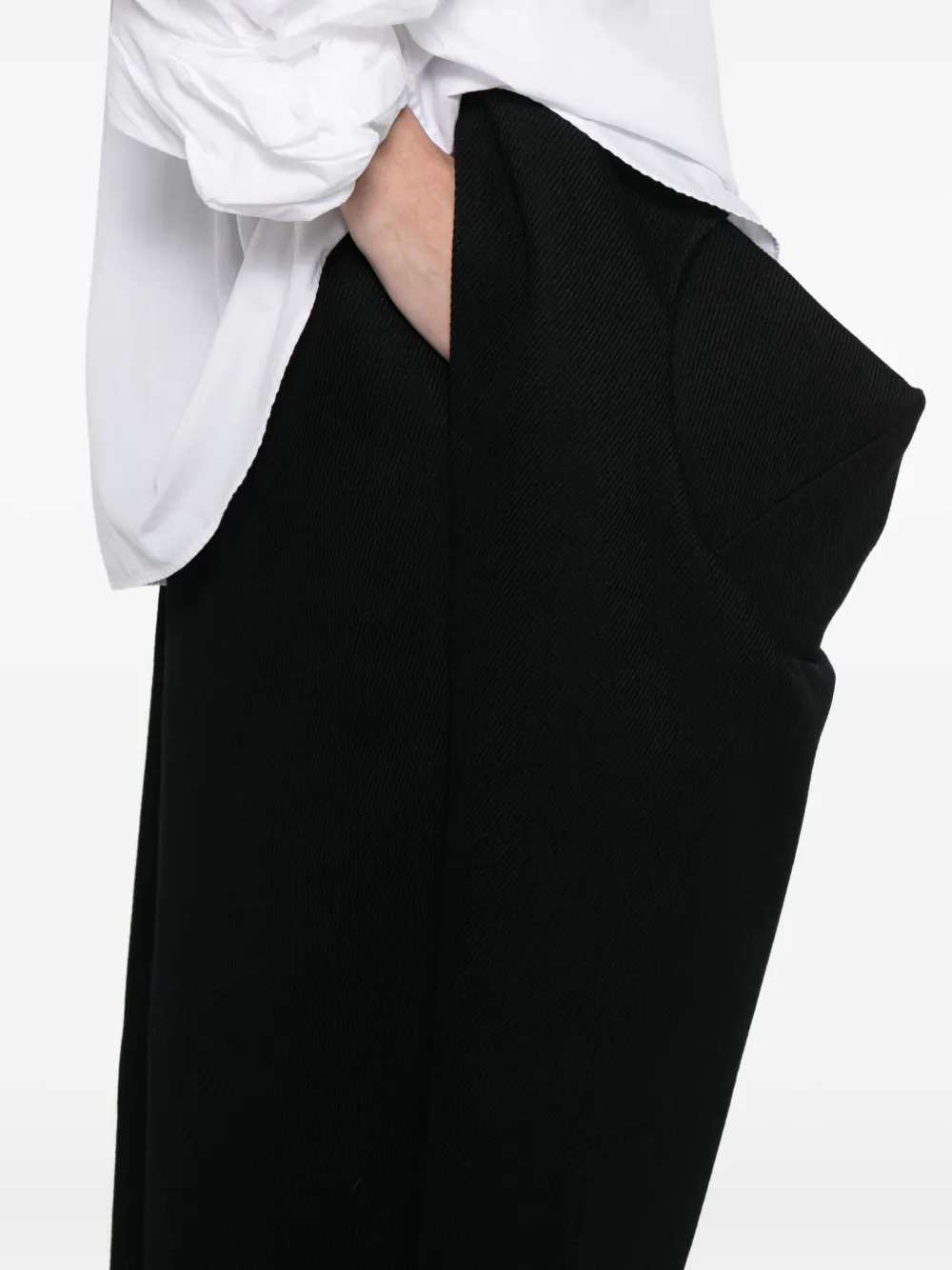 Comme Des Garçons Wool Trousers In Black