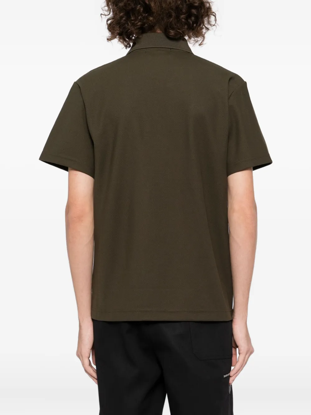 Comme des Garçons Homme Deux Poloshirt met ruches Groen