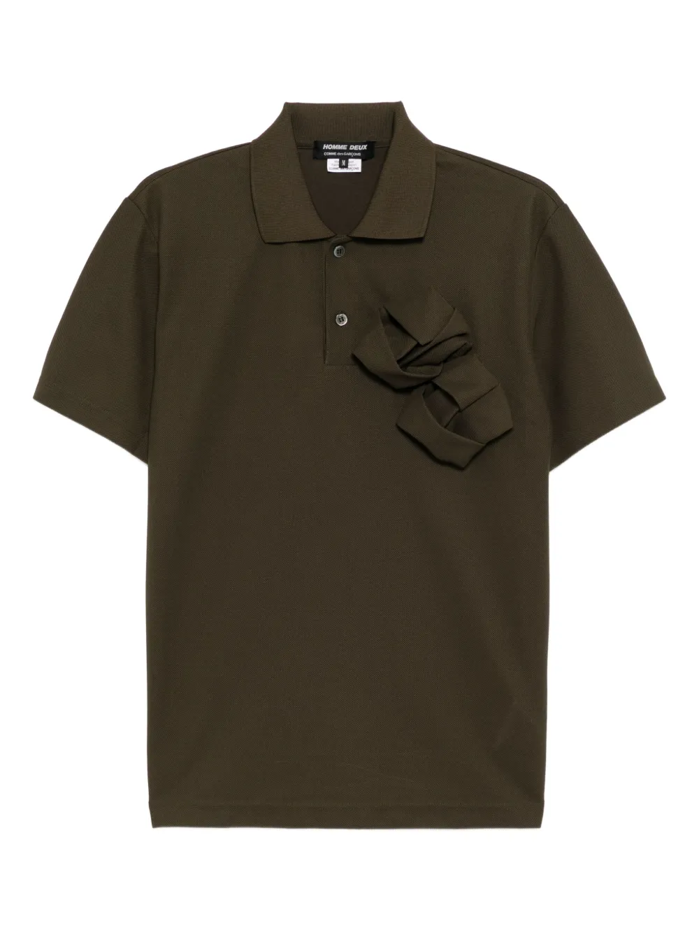 Comme des Garçons Homme Deux ruffled polo shirt – Green