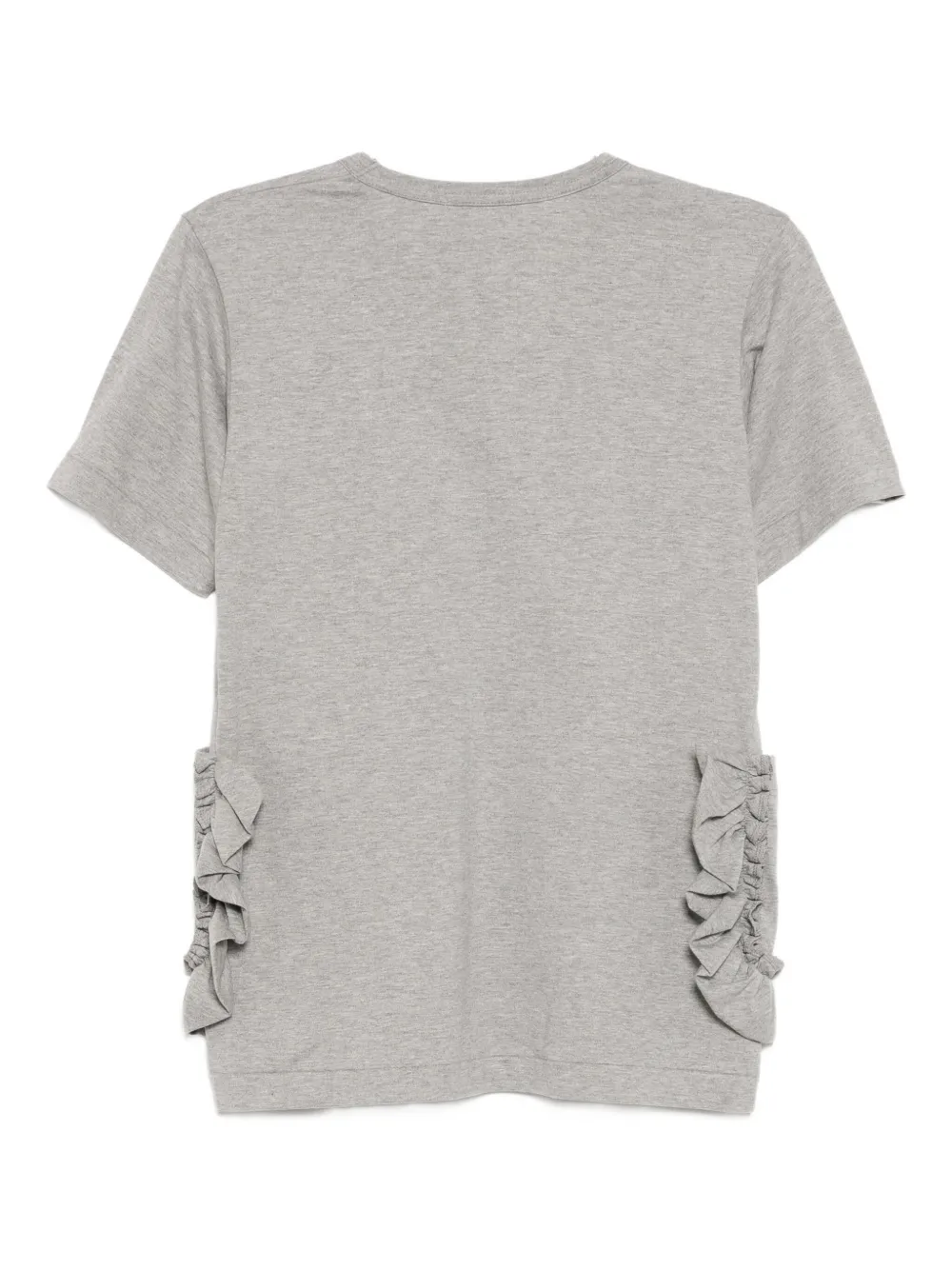 Comme Des Garcons Girl Ruffled-pocket T-shirt In Gray