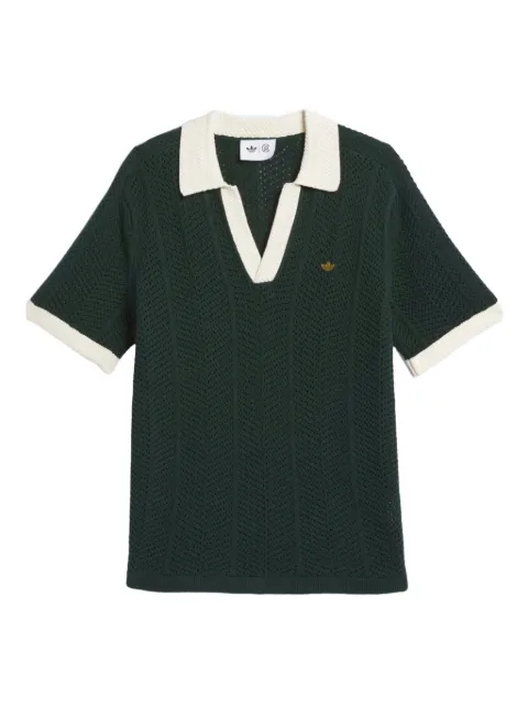 adidas x CLOT v-neck short-sleeves polo shirt