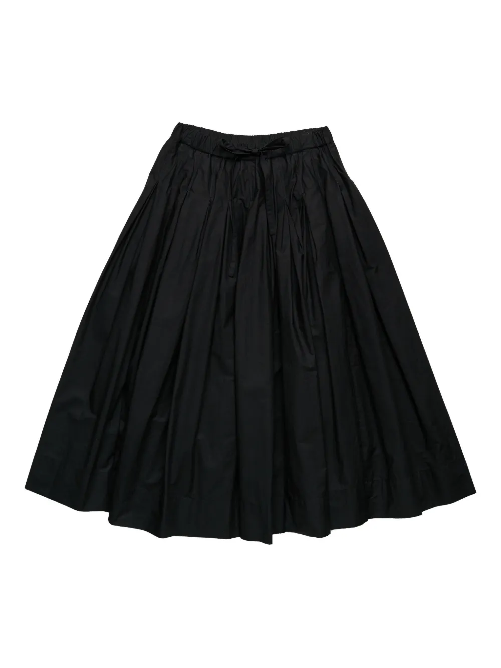 Egg Poppy Oxford Cotton Skirt In Black