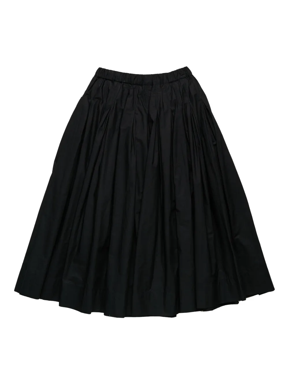 Egg Poppy Oxford Cotton Skirt In Black