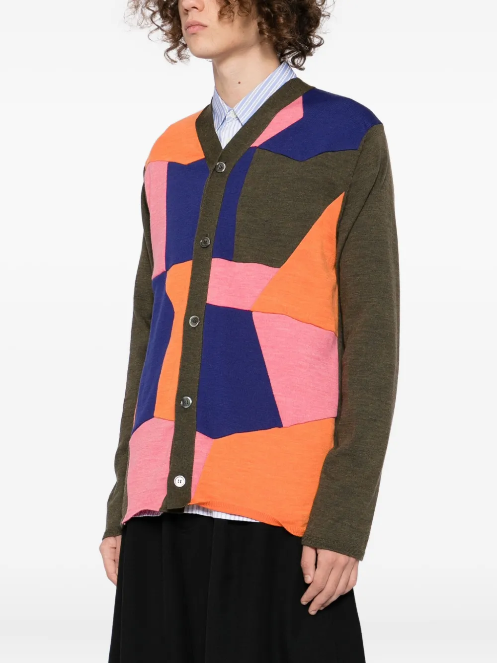 Comme des Garçons Homme Deux Vest met geometrische print Bruin