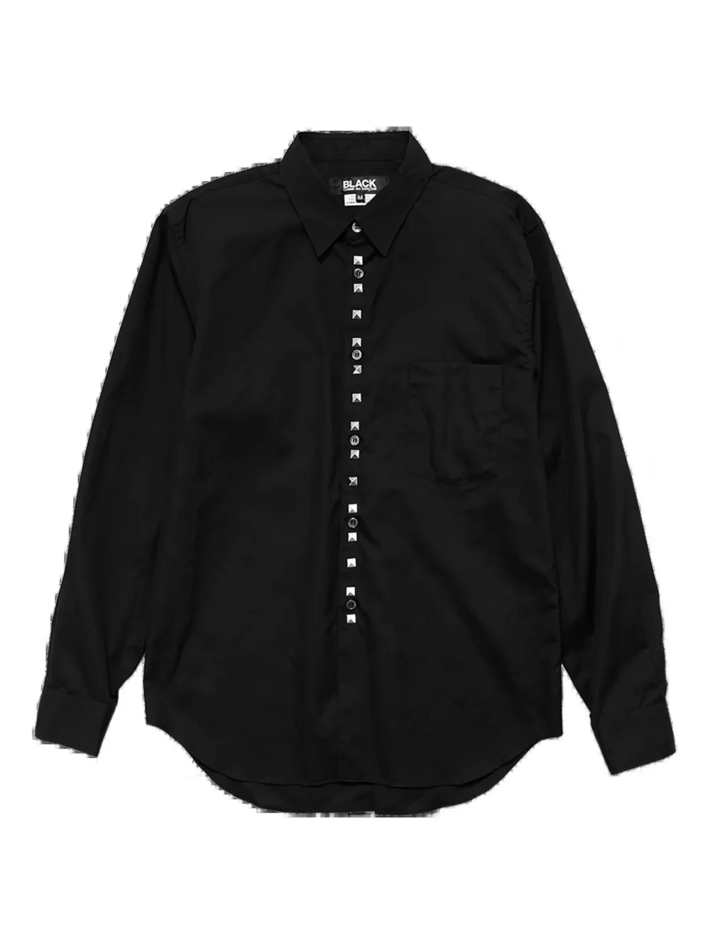 Black Comme Des Garçons Studded Button-up Shirt In Black