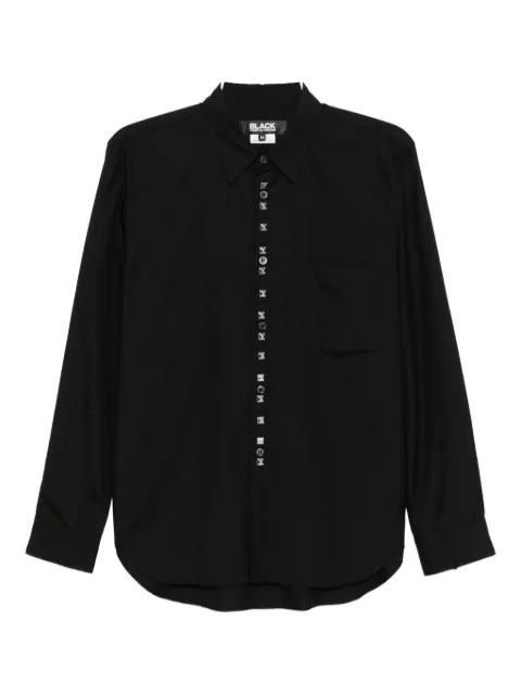Black Comme Des Garçons studded button-up shirt