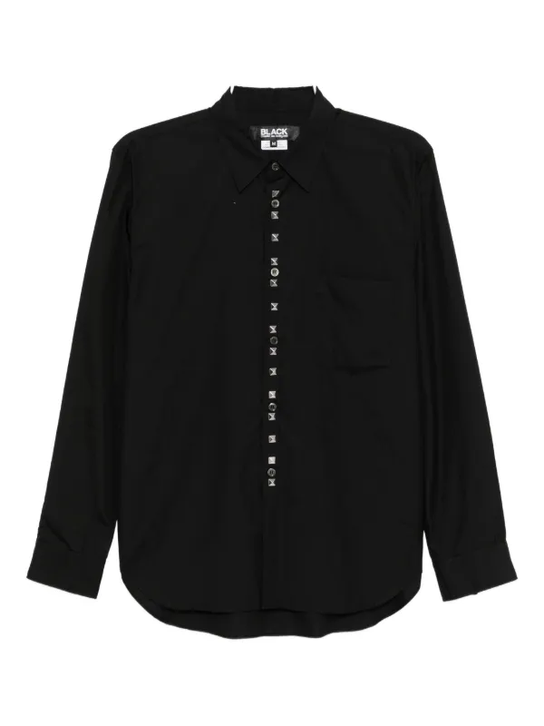 メル30233！BLACK Comme des Garçons シャツ Black Comme Des Garçons Studded button-up Shirt | Black | FARFETCH