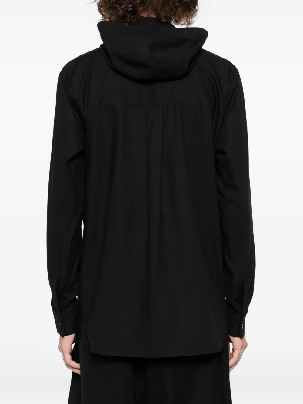 Comme des Garçons Homme Deux Overhemd met capuchon Zwart