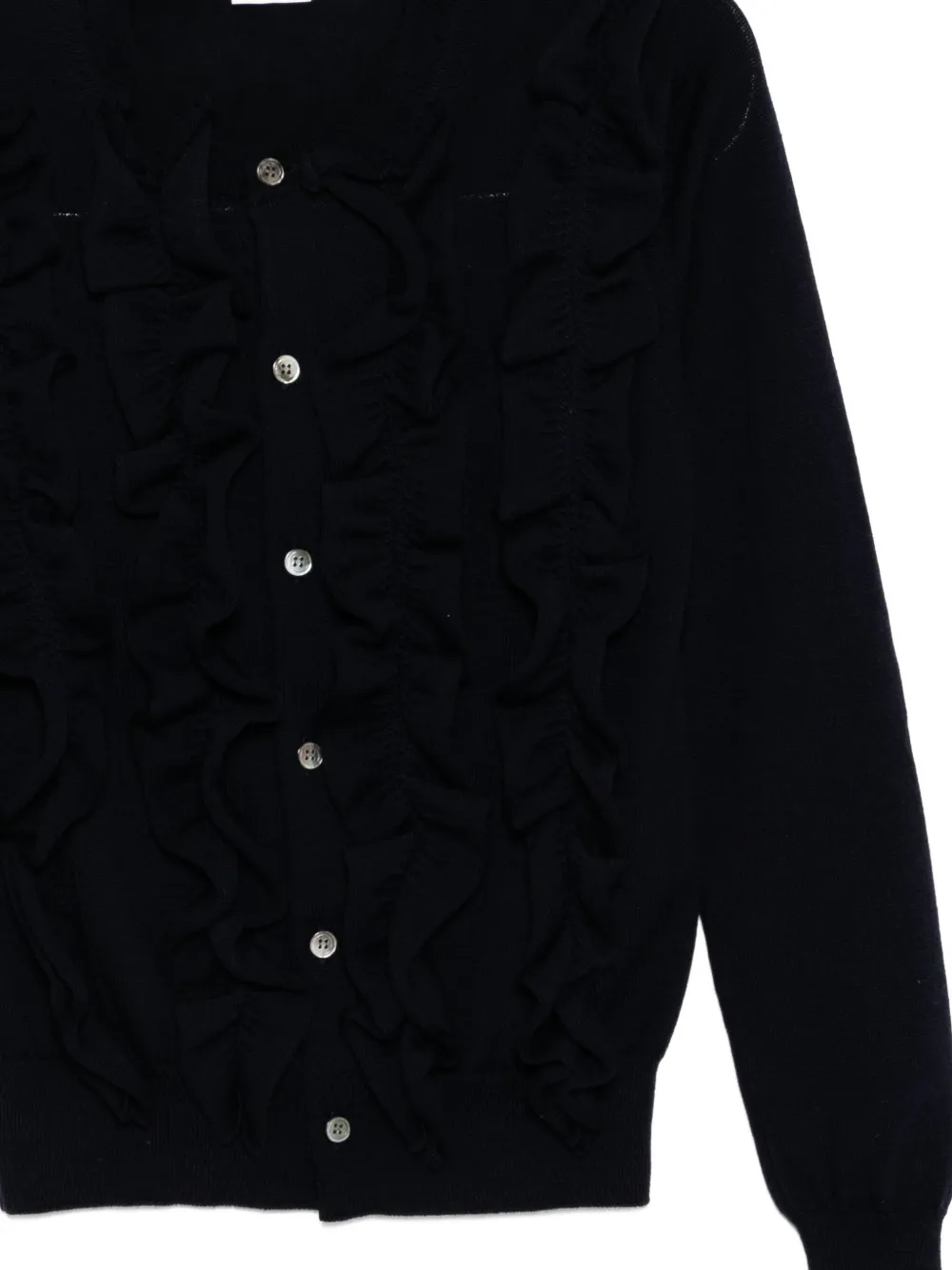 Comme Des Garçons Comme Des Garçons Vest met ruches Blauw