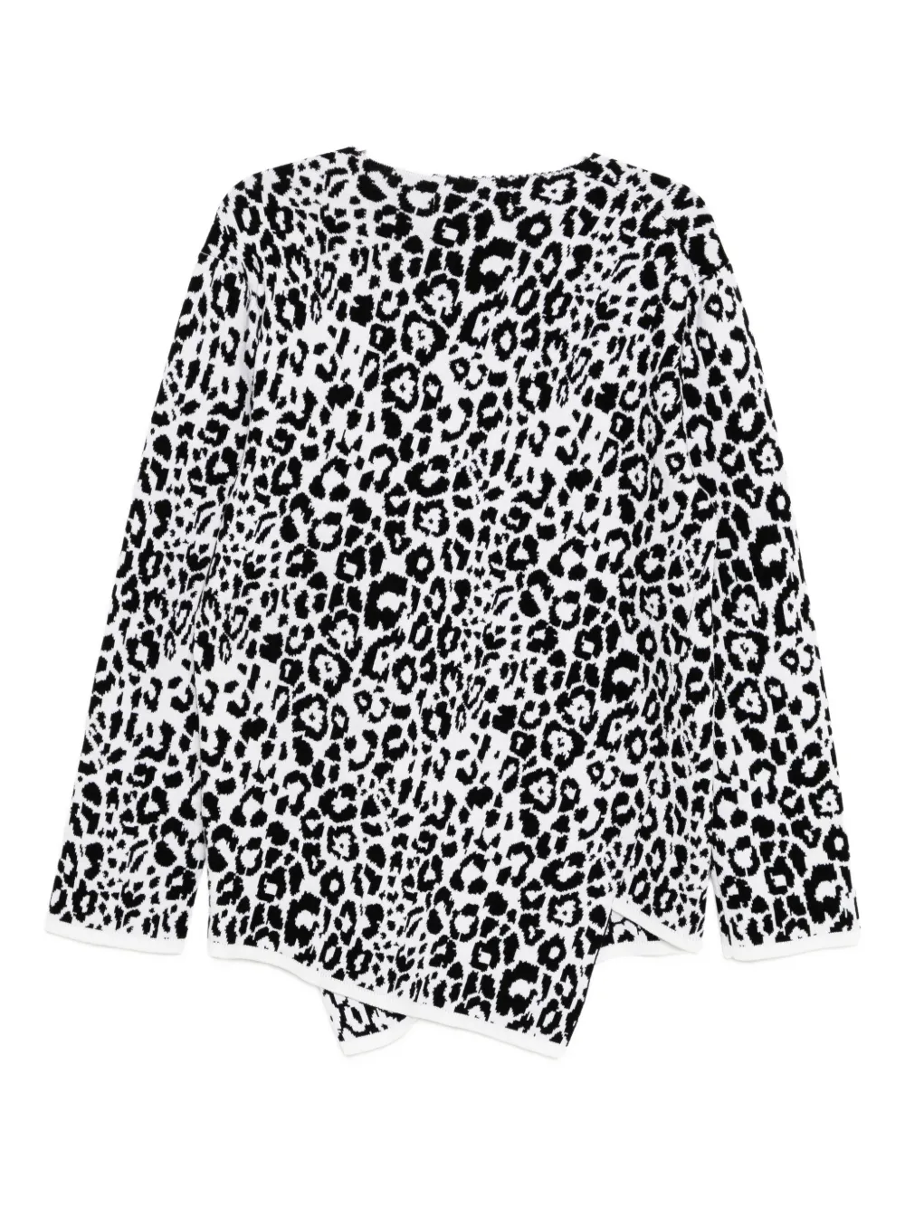 Black Comme Des Garçons Leopard-print Jumper In Black