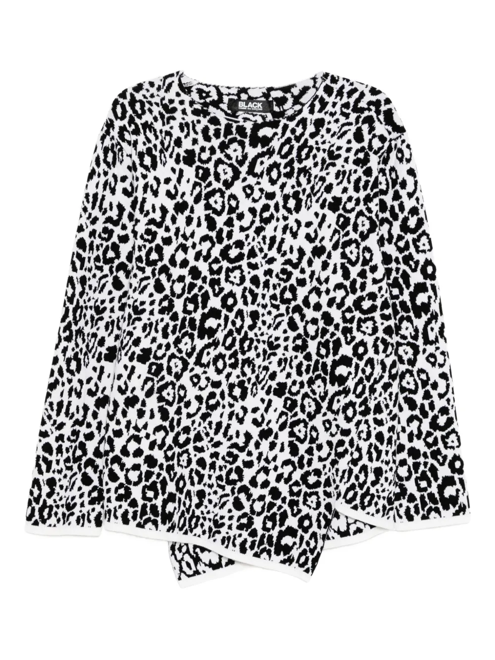 Black Comme Des Garçons leopard-print jumper | Black | Image 1
