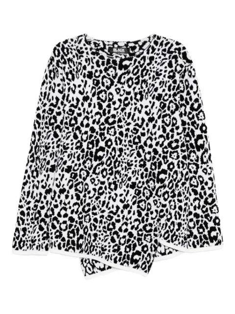 Black Comme Des Garçons leopard-print jumper