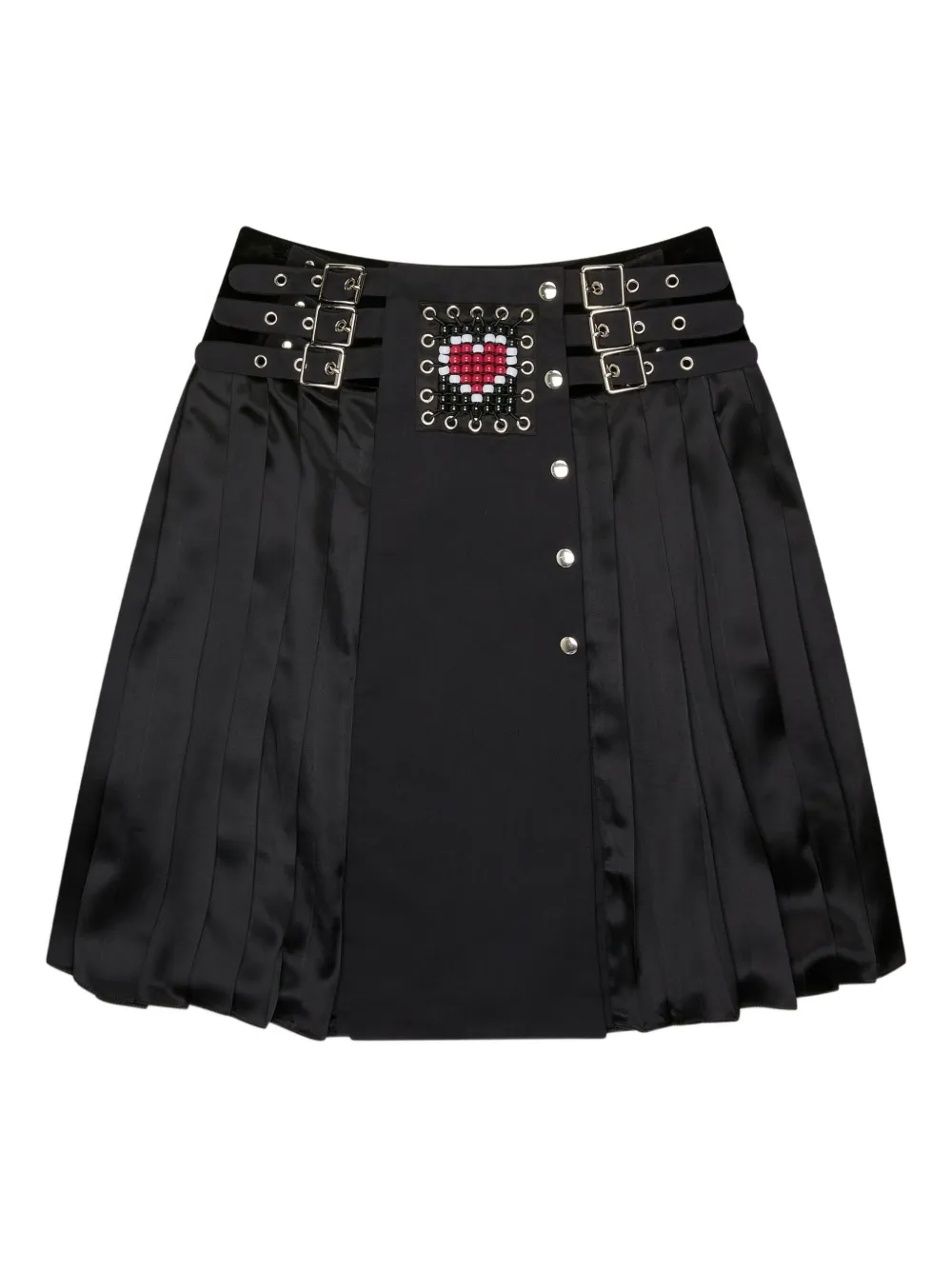 Chopova Lowena Lockhead Embellished Pleated Skirt In Black
