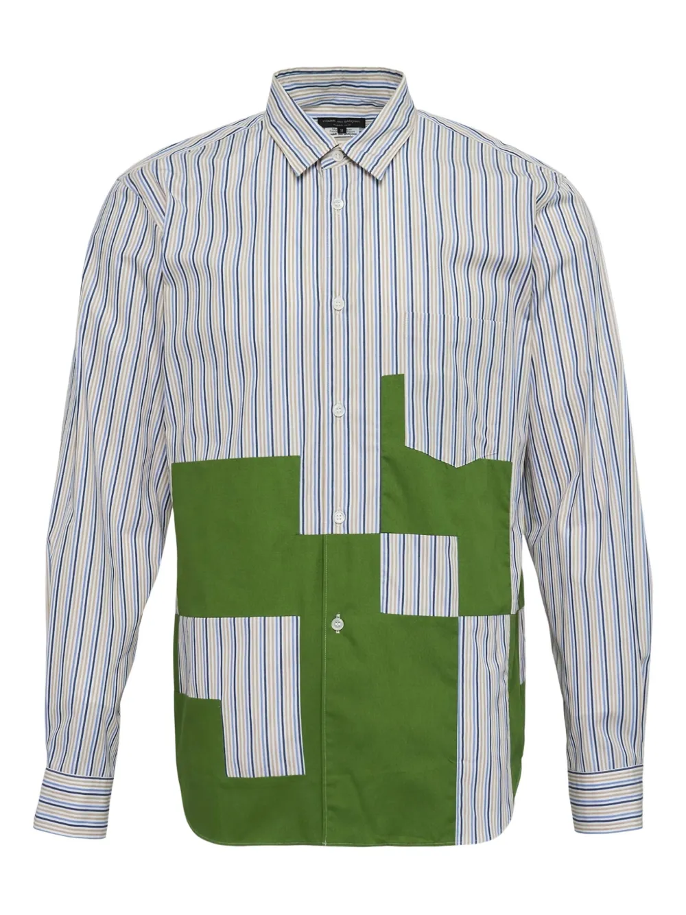 Comme des Garçons Homme Plus camisa con diseño patchwork | azul | Image 1