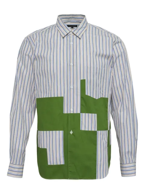 Comme des Garçons Homme Plus striped patchwork shirt