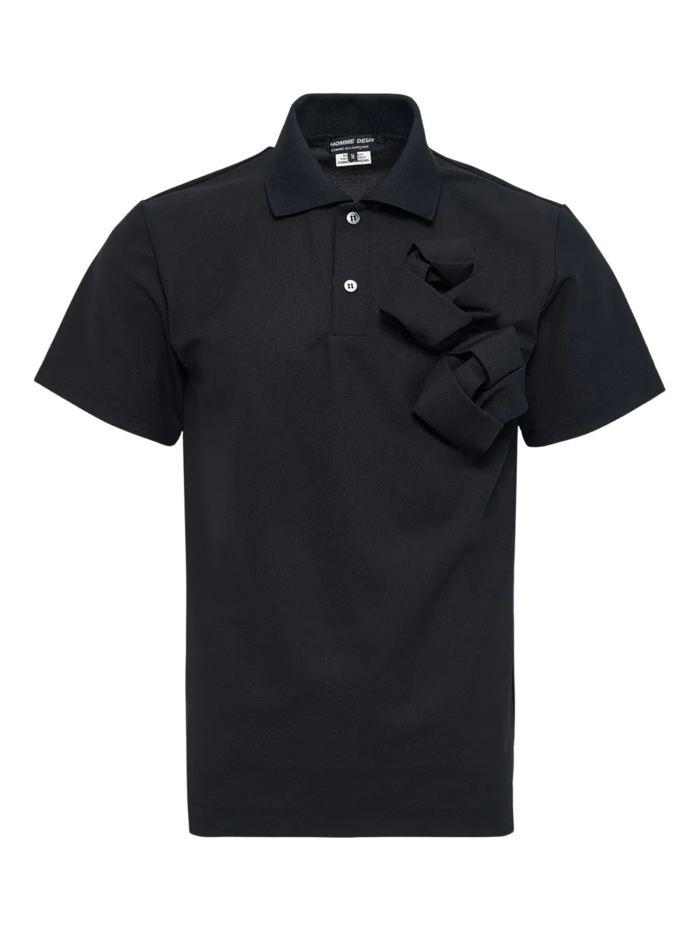 Comme des Garçons Homme Deux playera tipo polo con nudo | negro | Image 1