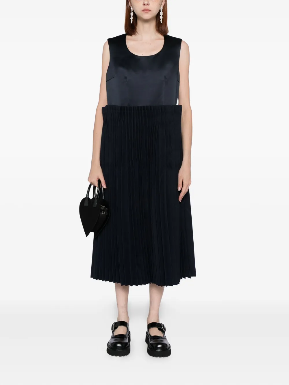 Comme Des Garçons pleated dress - Blauw