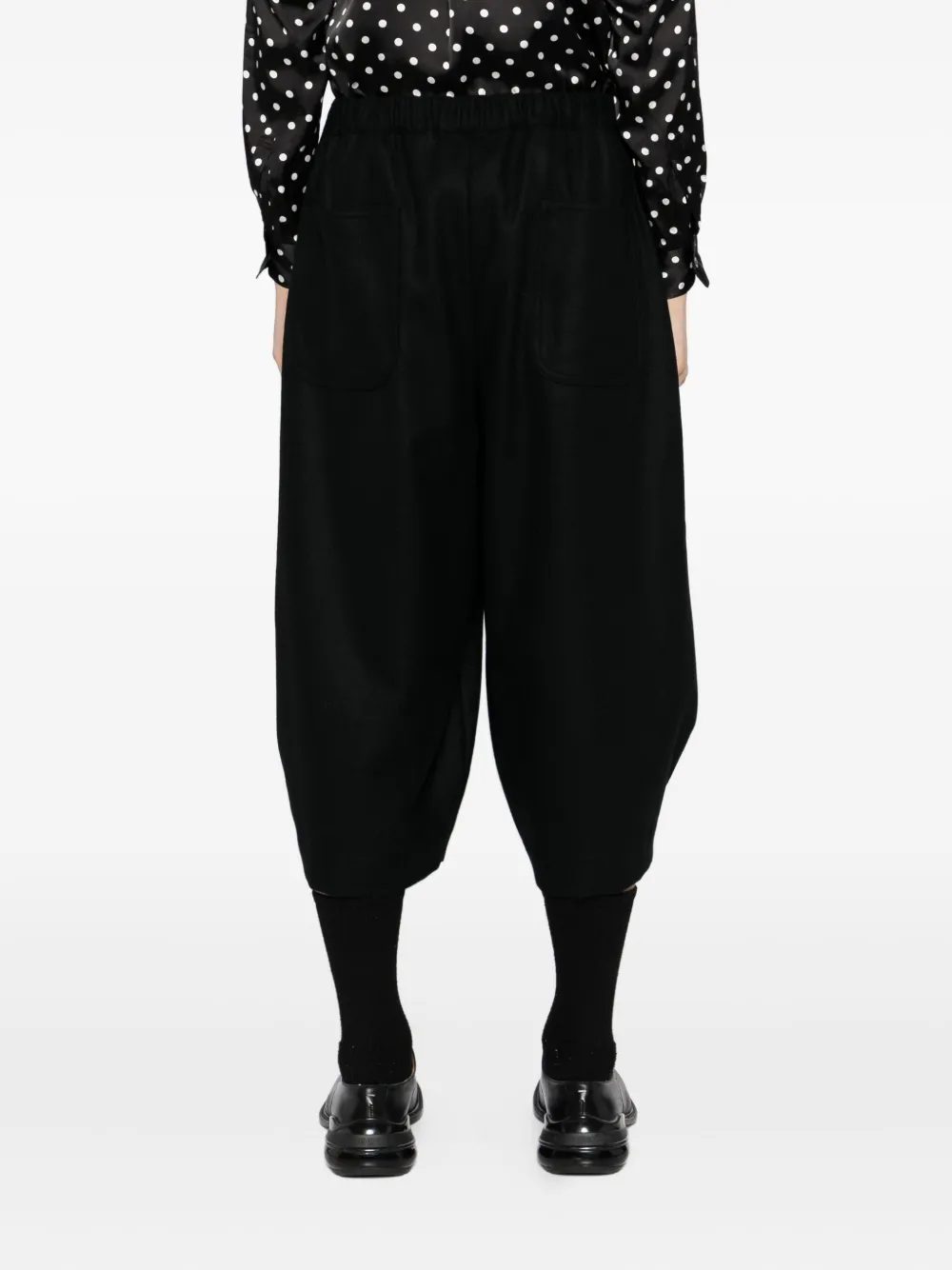 Black Comme Des Garçons Cropped broek Zwart