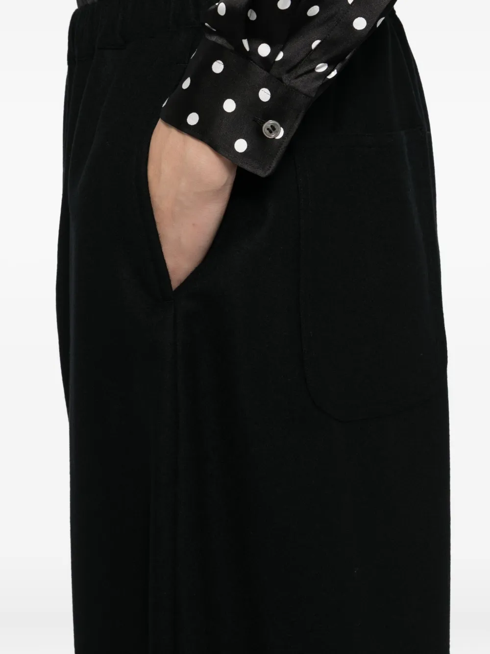 Black Comme Des Garçons Cropped broek Zwart