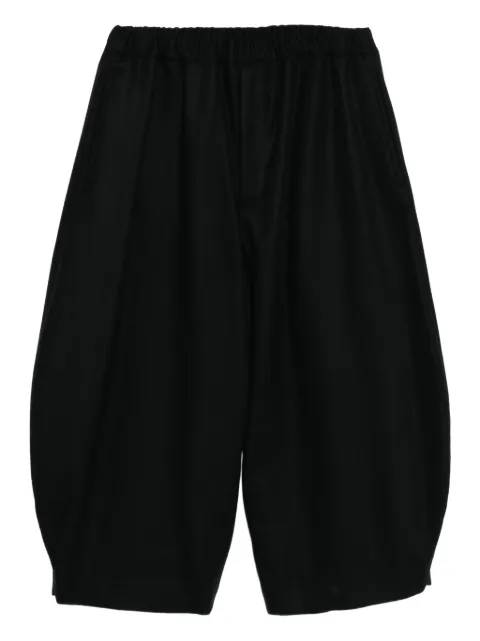 Black Comme Des Garçons cropped tapered trousers
