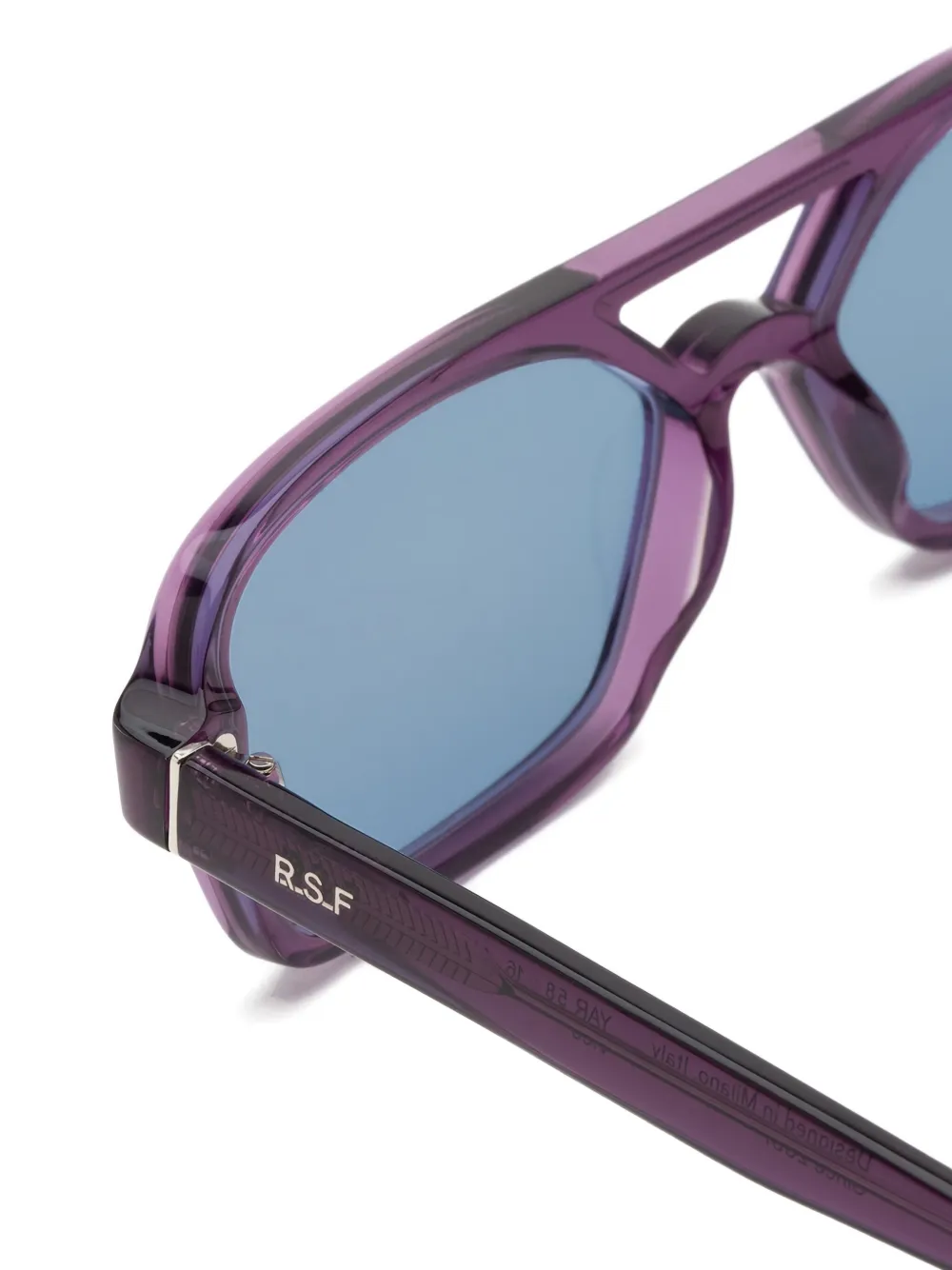 Retrosuperfuture Vico zonnebril met piloten montuur Paars
