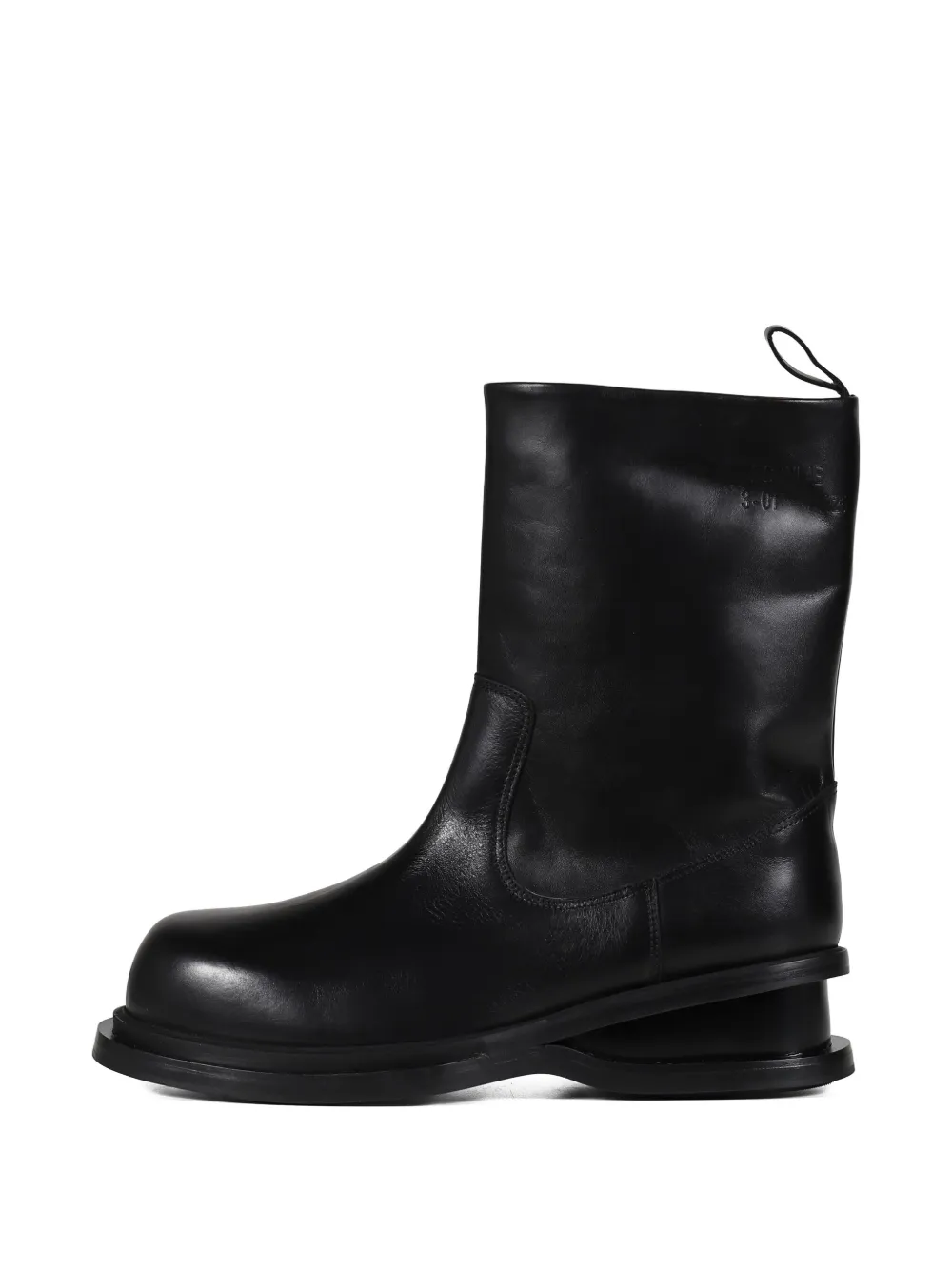 EGONlab. Leren laarzen Zwart