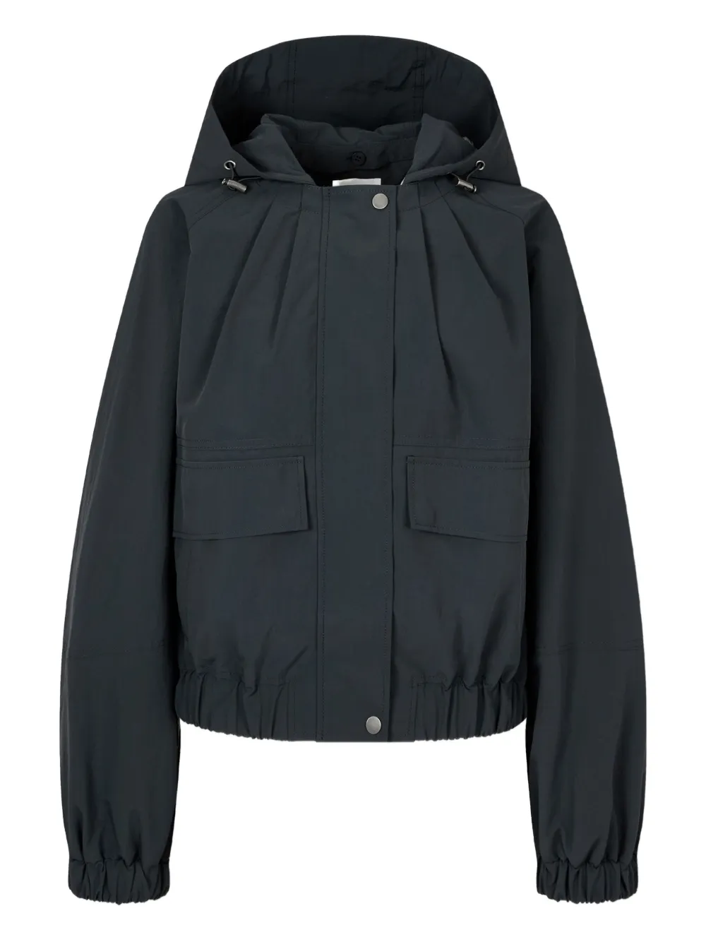 Studio Tomboy Detachable-hood Drawstring-hem Jacket In Black