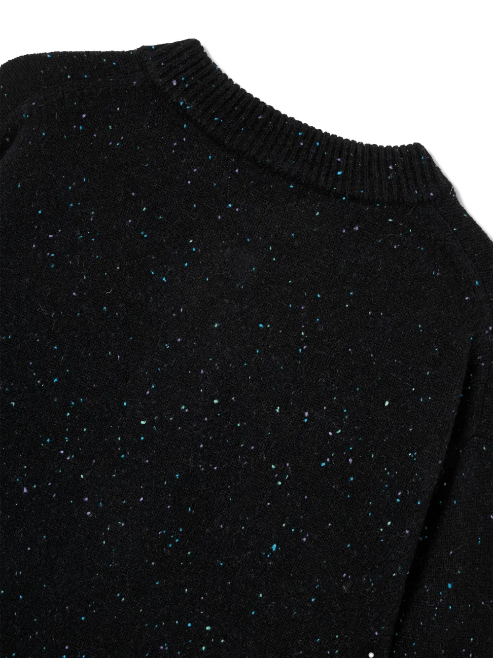 Studio Tomboy Speckled-effect Pocket Cardigan In Black
