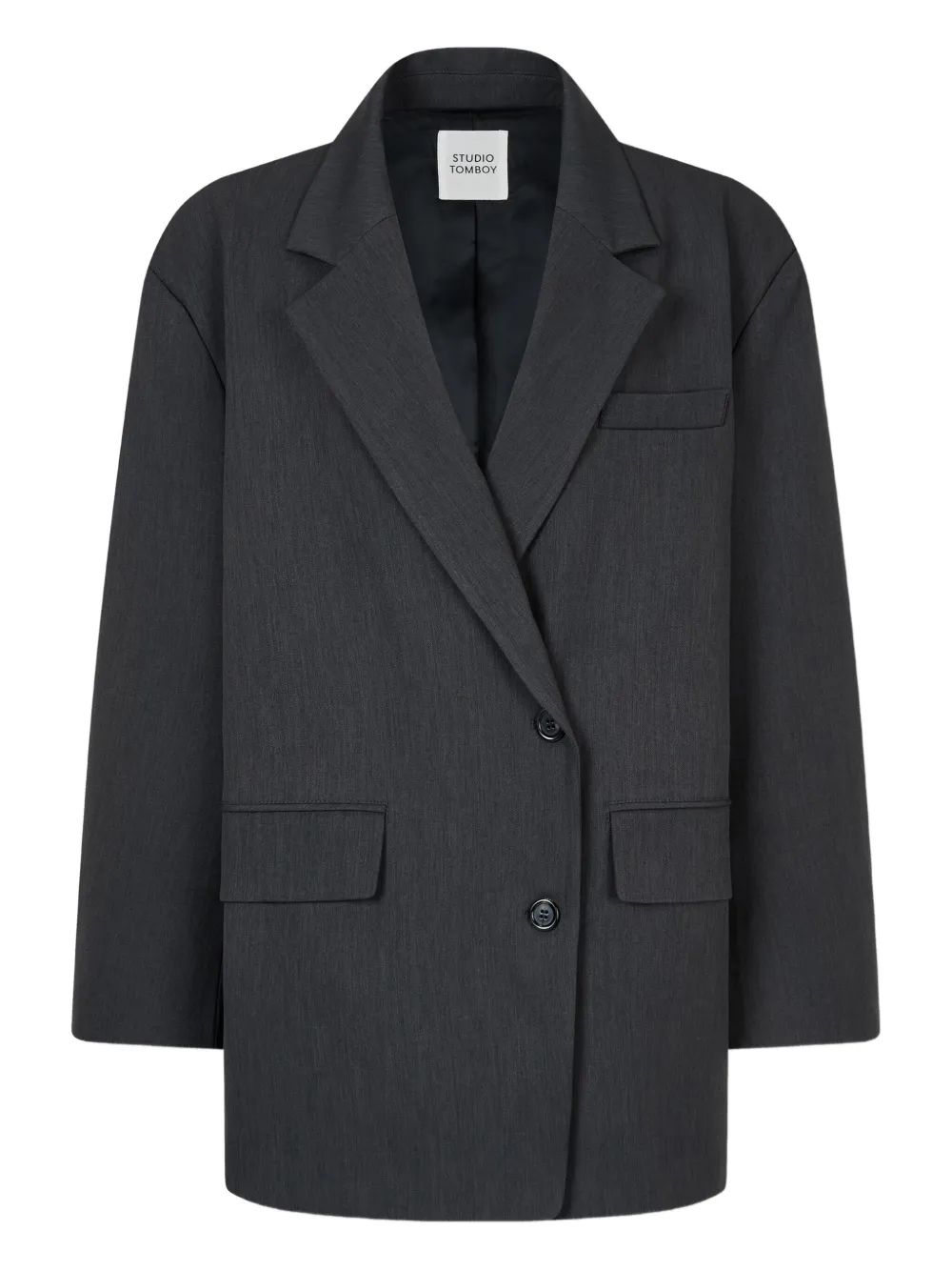 Studio Tomboy Single-breasted Pocket Blazer In Black