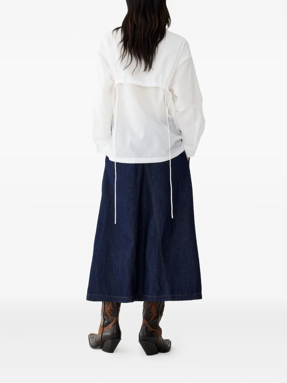 STUDIO TOMBOY blouse met opgestikte zak Wit