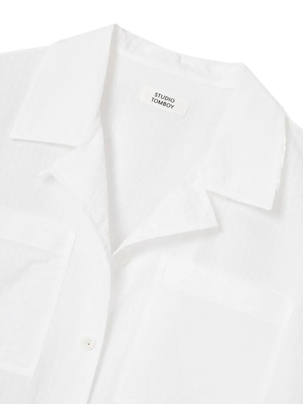 STUDIO TOMBOY blouse met opgestikte zak Wit