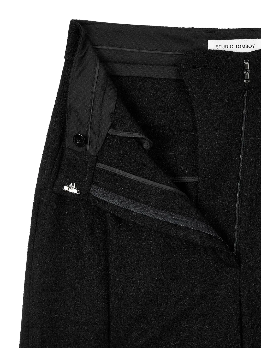 Studio Tomboy Tailored Trousers In Black