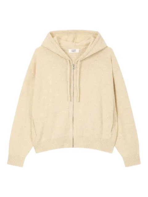 STUDIO TOMBOY logo-embroidered zip-up hoodie 