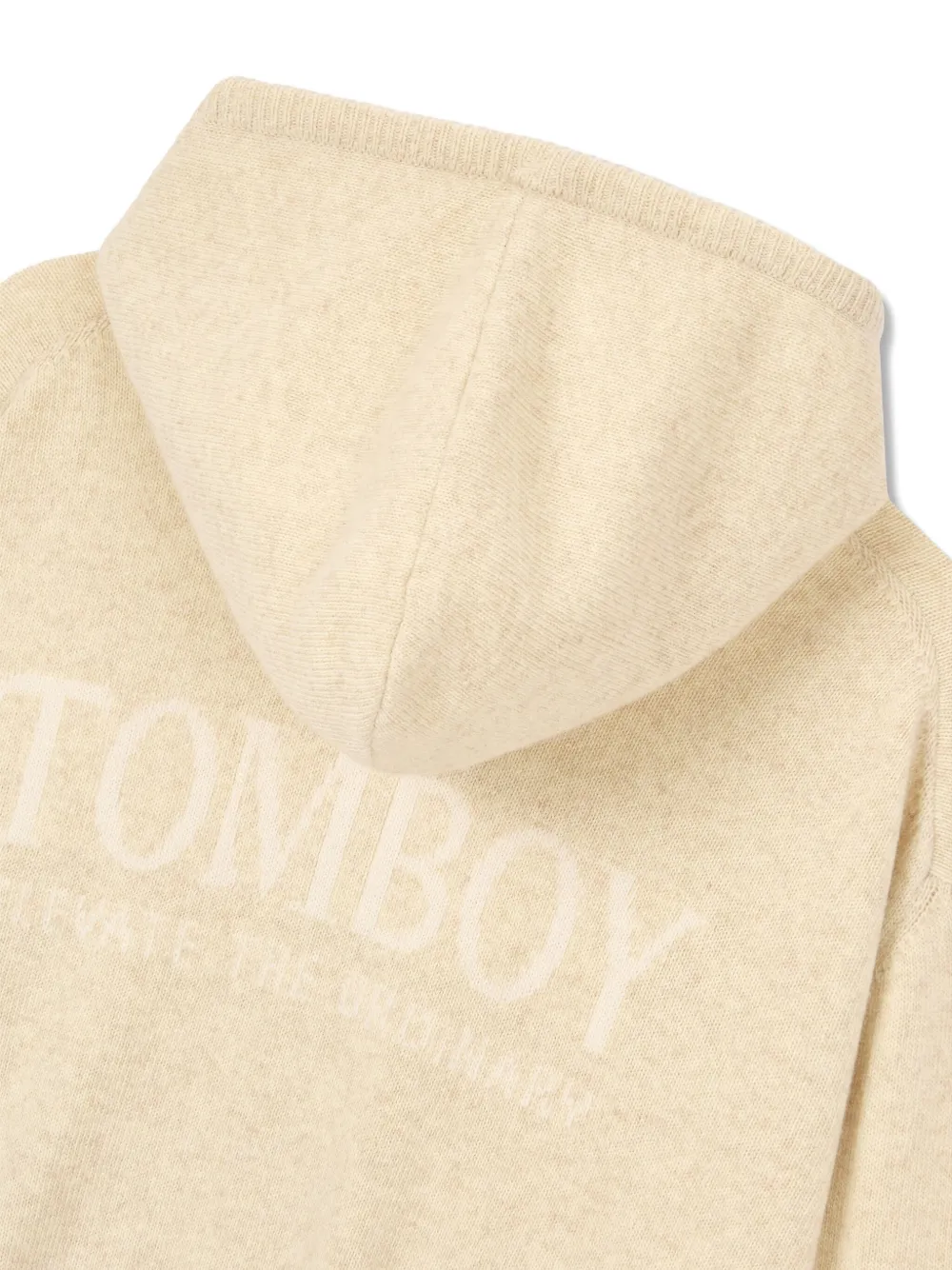STUDIO TOMBOY Hoodie met geborduurd logo Beige