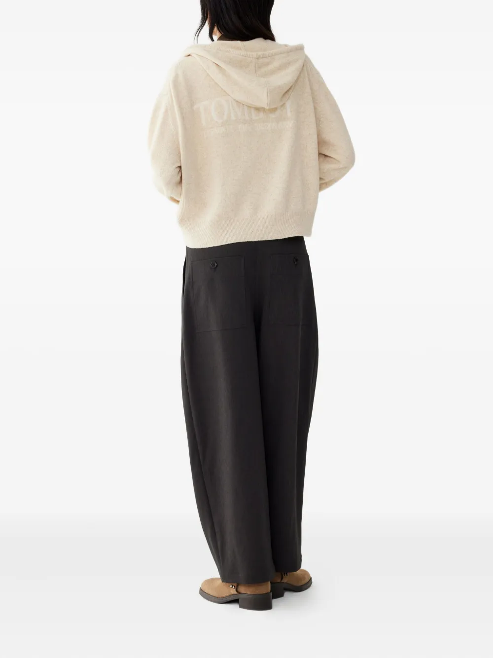 STUDIO TOMBOY Hoodie met geborduurd logo - Beige
