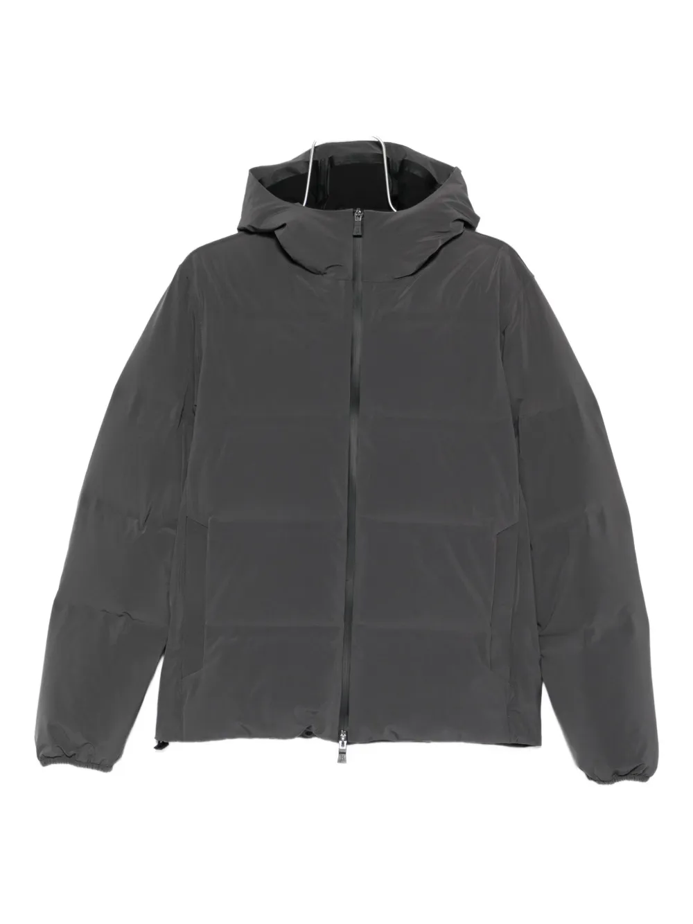 Herno Hooded Quilted Coat In Gray