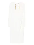 Elisabetta Franchi tassel-embellished v-neck dress - White