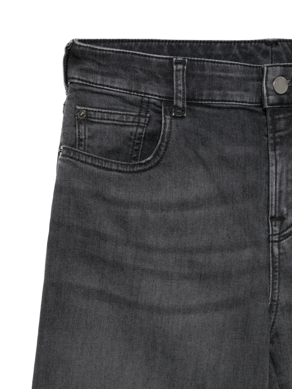 Emporio Armani Medium Waist Denim Jeans In Gray