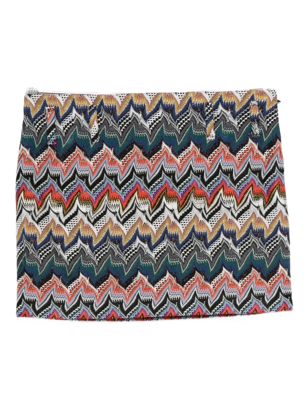 Missoni Textured Chevron Pattern Mini Skirt In Multi