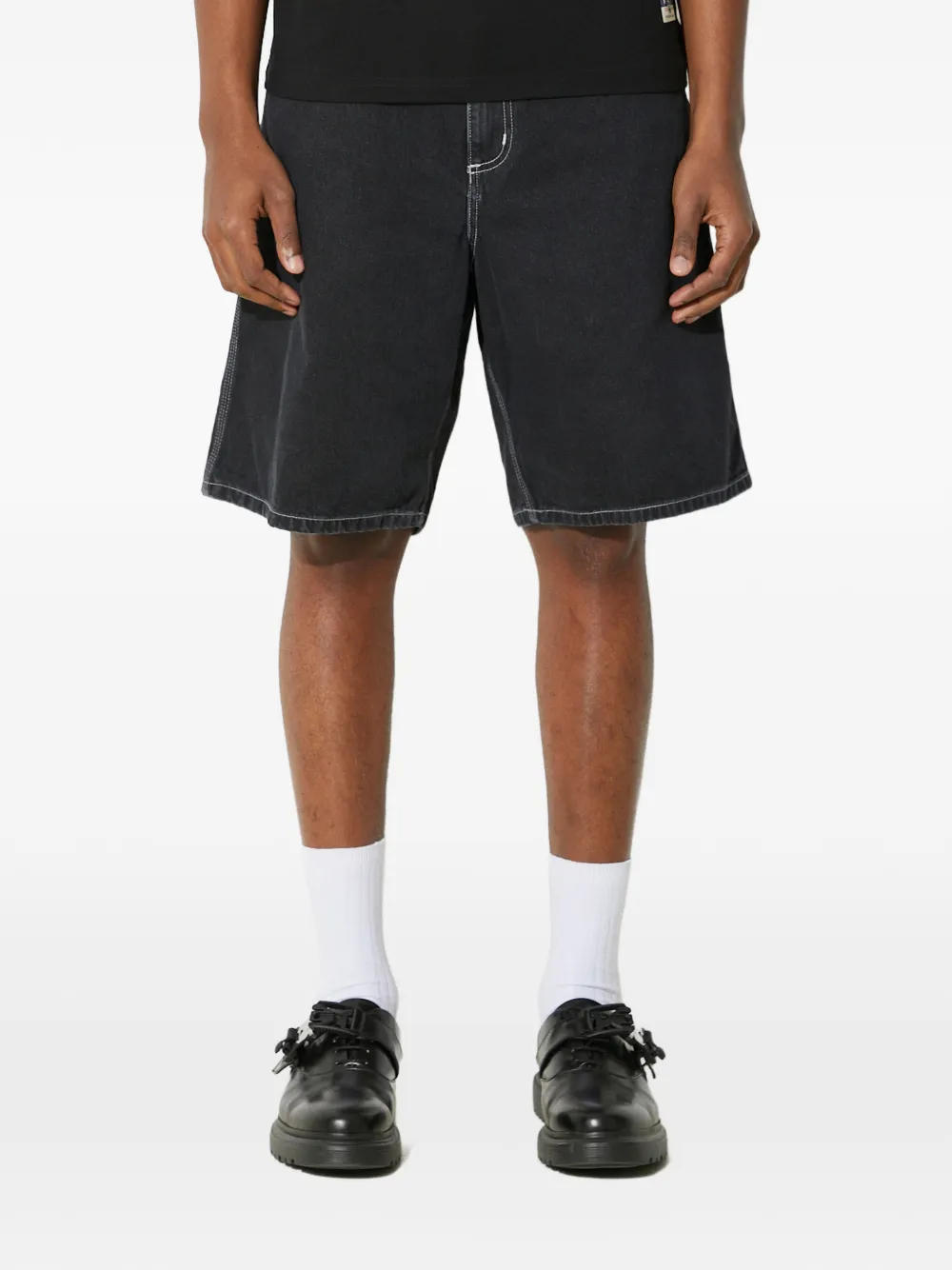 Carhartt WIP denim shorts | Black | Image 1